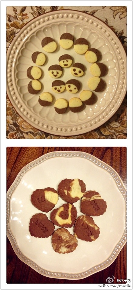 赵子琪变俏厨娘做饼干 女儿青橙吃饼干憨态可掬