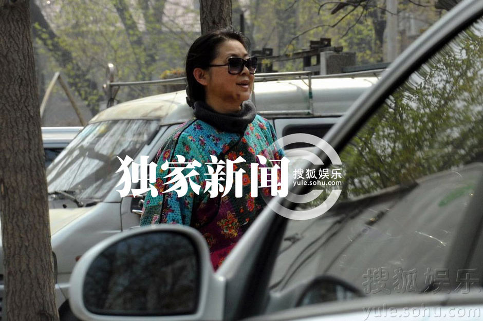 倪萍素颜出门买衣服显老态