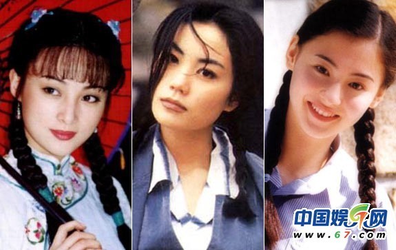 荧屏经典“麻花”女 王菲妩媚惊艳张柏芝清纯脱俗
