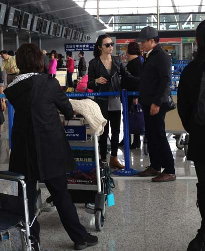 姚晨在机场 姚晨在机场