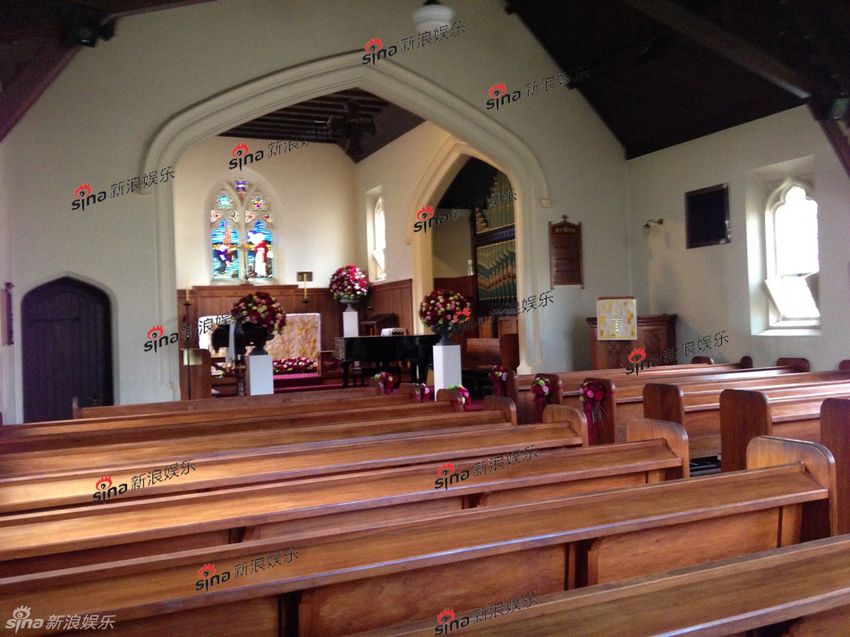 直击姚晨曹郁新西兰婚礼教堂