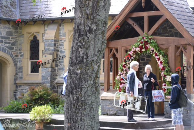 直击姚晨曹郁新西兰婚礼教堂