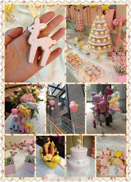 李小璐贾乃亮爱女满月宴内场照曝光