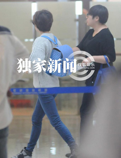 孙俪辣妈范儿离京阵仗大