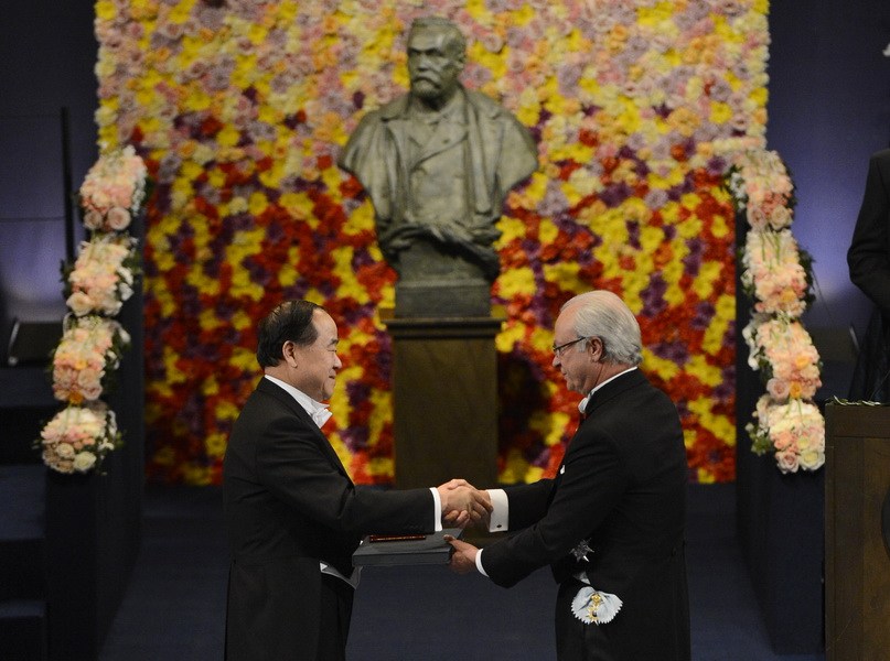 莫言领诺贝尔奖 颁奖致辞:想象力穿越人类存在