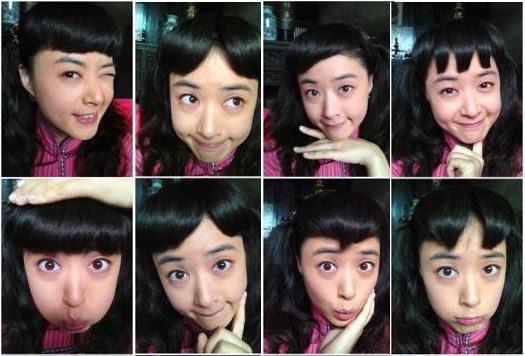 蒋欣搞怪多连拍卖萌