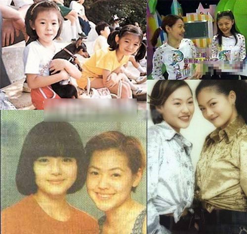 大S晒14岁时姐妹合影 背书包青涩姐妹清纯