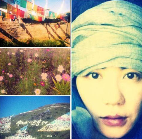 天后王菲卖萌记 玩街拍与自己俏皮合影 