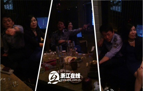 安监所长穿制服疑抱三陪女 回应:都是朋友(图) 安监所长穿制服疑抱三陪女 回应:都是朋友(图)