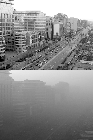 1月9日的北京街道 新华社发