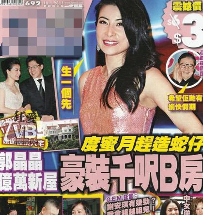 郭晶晶蜜月赶生蛇宝宝 打造亿万豪华婴儿房