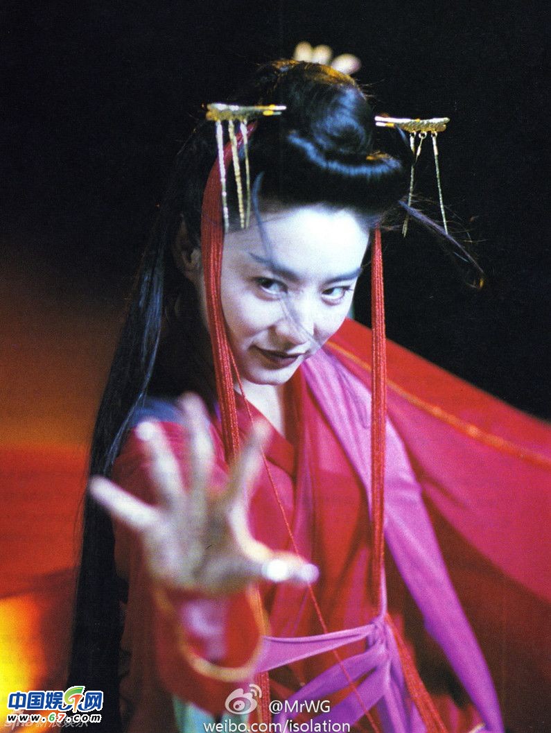 林青霞巩俐《天山童姥》旧照 