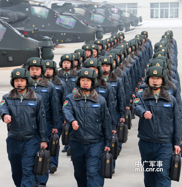 武直10直升机编队凶猛照