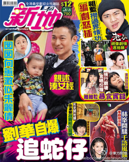 刘德华女儿向蕙曝光极像朱丽倩 刘德华自爆追蛇仔