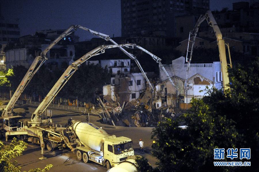 广州地铁工地附近发生地陷 