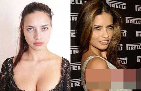 超模素颜照：天使面孔也需化妆