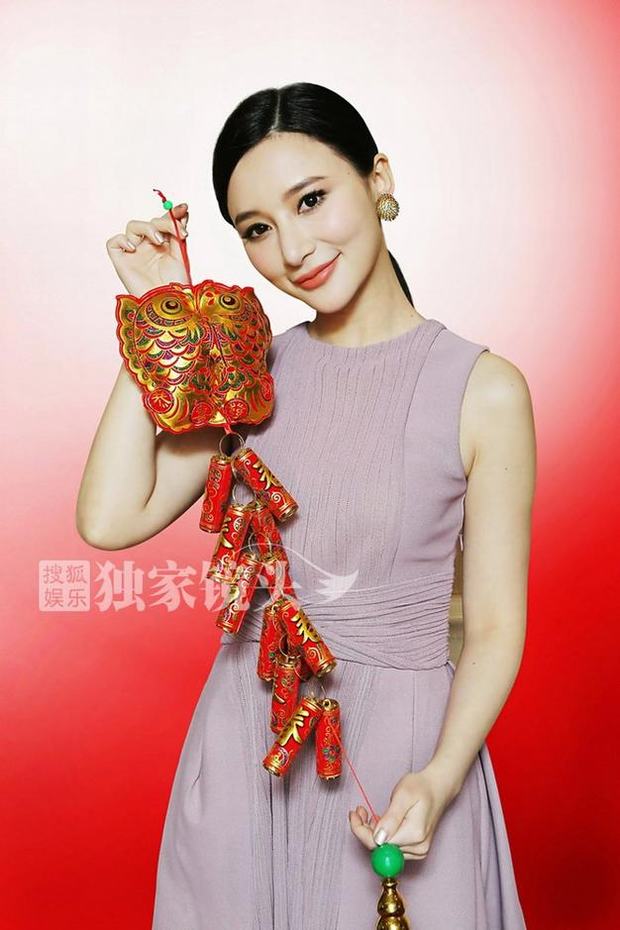 2013蛇年除夕之际众星道喜 柳岩火辣低胸梅婷秀美背