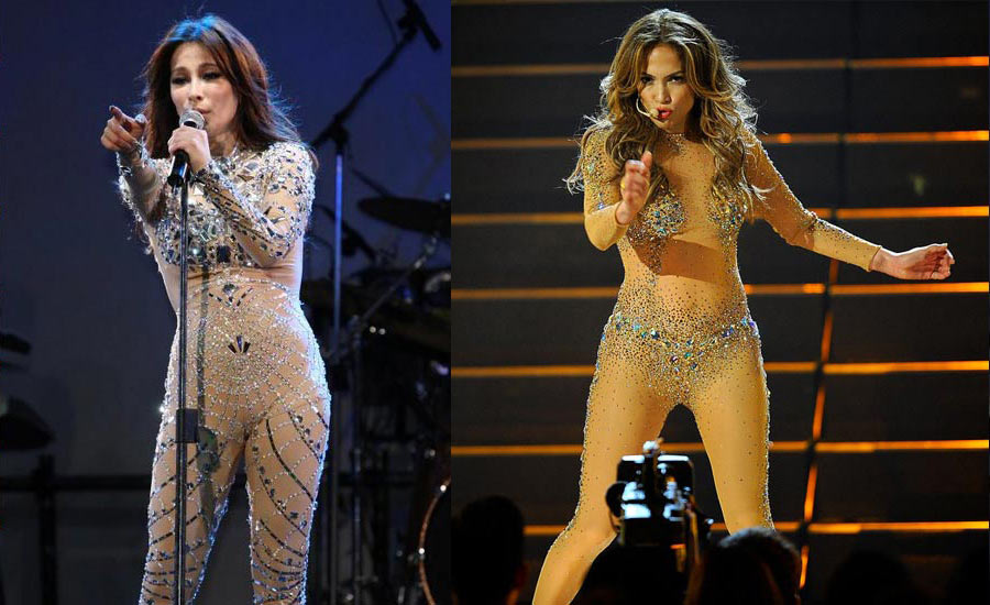 女星穿裸色衣 山寨货输得好惨