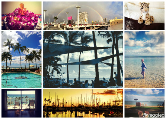 王菲度假晒美景图