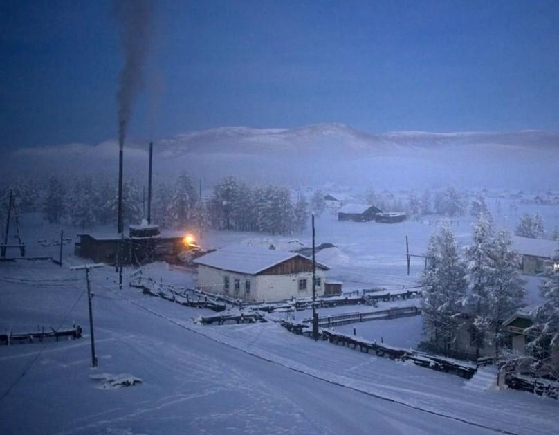 世界最冷村庄气温可达零下71℃ 手机无信号