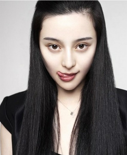 明星掀起刘海现真颜美丑