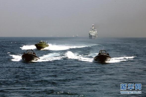 中国海军第十四批护航编队结束在巴基斯坦举行的“和平-13”多国联合军演