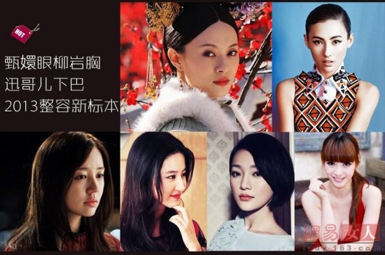 2013娱乐圈整容新标本：甄嬛眼柳岩胸舒淇嘴 