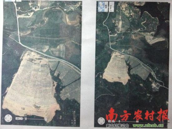 地图显示的安福公墓一角