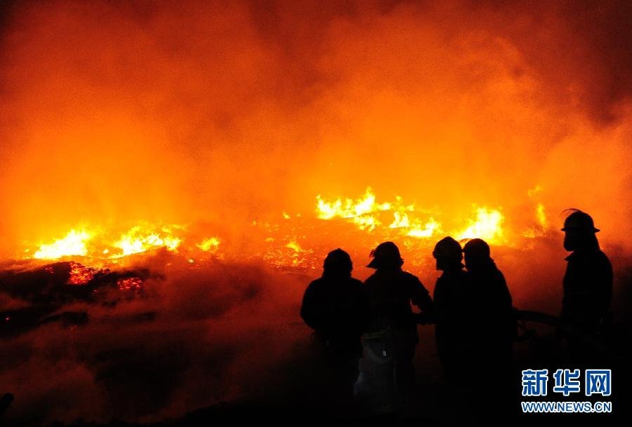 西安东郊木材厂突发火灾 过火面积1000平米