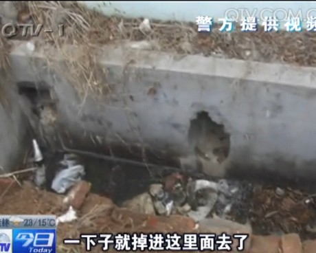 青年酒后砸车逃跑掉进粪坑