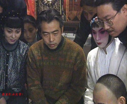 陈凯歌张国荣在片场旧照