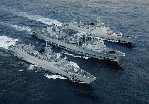 资料图：海军舰队远洋训练。