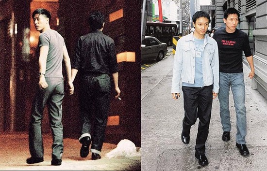 张国荣和唐唐旧照。