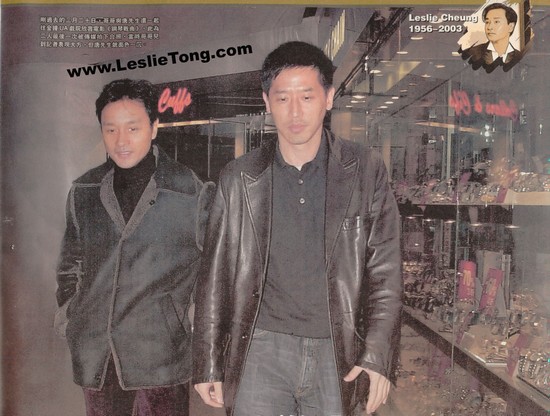 张国荣和唐唐旧照。