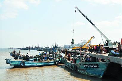 胶州东营码头蛤蜊大量收获抢红岛“头彩”，全市蛤蜊每天约消费50吨
