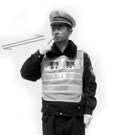 青岛交警10种新手势上岗(组图)