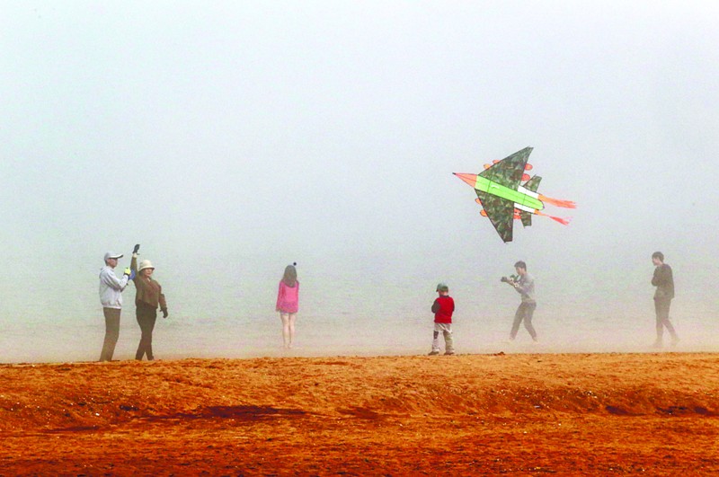 平流雾笼青岛 衬红瓦绿树若仙境