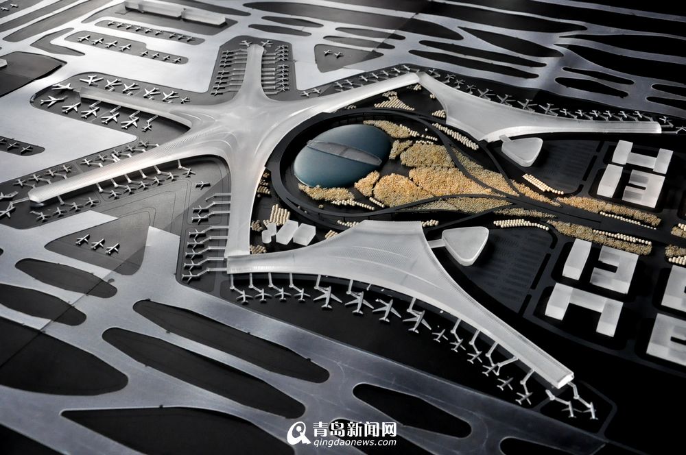 高清:青岛新机场海星造型惊艳 全球独一无二