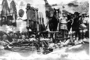 1943年3月，新四军在盐阜区反“扫荡”作战中连续作战50天。图为陈集战斗中的缴获品。