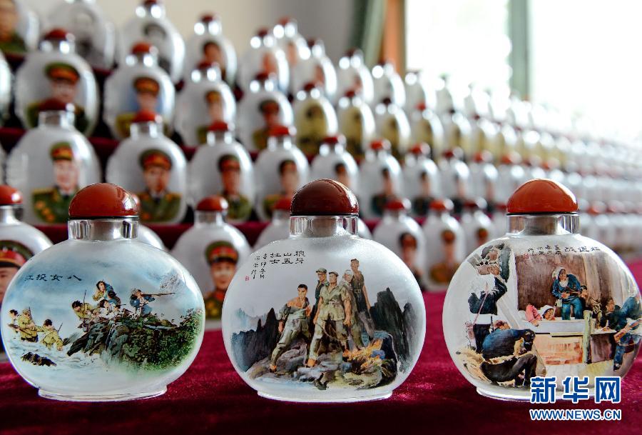 河北衡水：150幅内画作品纪念抗战胜利70周年