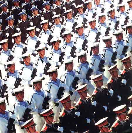 1999年国庆阅兵 中国与受阅方队一起迈向新世纪