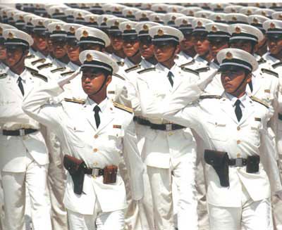 1999年国庆阅兵 中国与受阅方队一起迈向新世纪