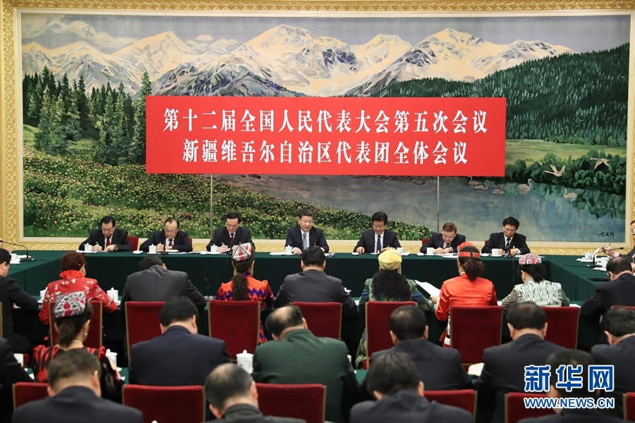 习近平参加新疆代表团审议