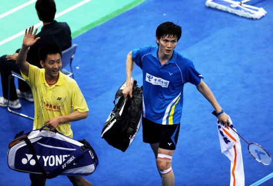 图文-全运会羽毛球预赛赛况鲍春来遗憾退场