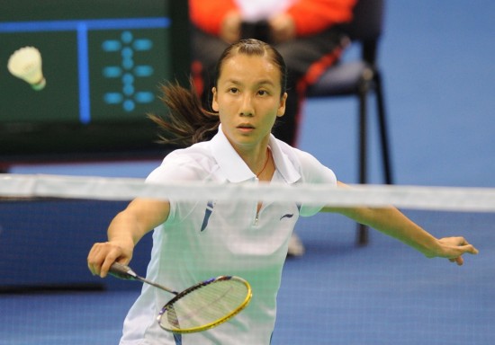 图文-全运会羽毛球女单15日赛况刘健犀利反击