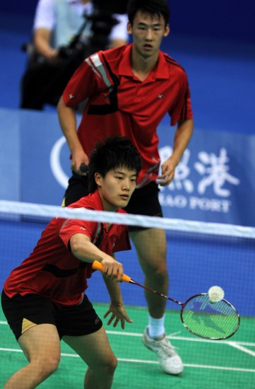 图文-全运会羽毛球混双1/4决赛赛况北京组合晋级