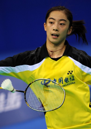 图文-羽毛球女单王适娴获亚军网前回球
