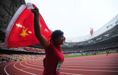 女子标枪F42-46级：姚娟40.51米破世界纪录夺金